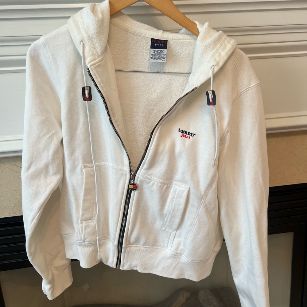 Tommy Hilfiger Cream Zip-Up Jacket